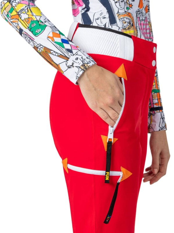 Spodnie narciarskie Rossignol damskie W Pilot STR Pant czerwone