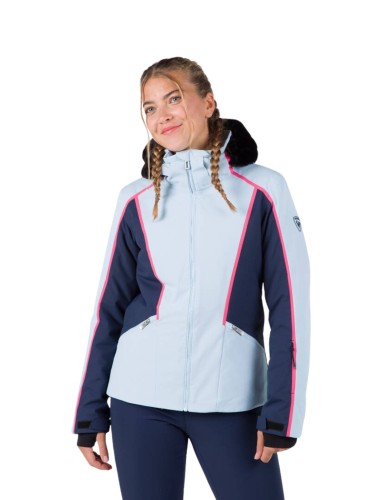 Kurtka Narciarska Rossignol damska W Saluver FUR JKT błękitna