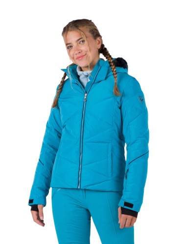 Kurtka Narciarska Rossignol damska W Staci pearly JKT turkusowa
