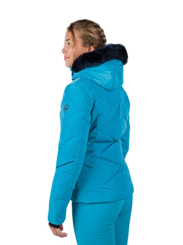 Kurtka Narciarska Rossignol damska W Staci pearly JKT turkusowa
