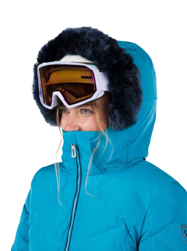 Kurtka Narciarska Rossignol damska W Staci pearly JKT turkusowa