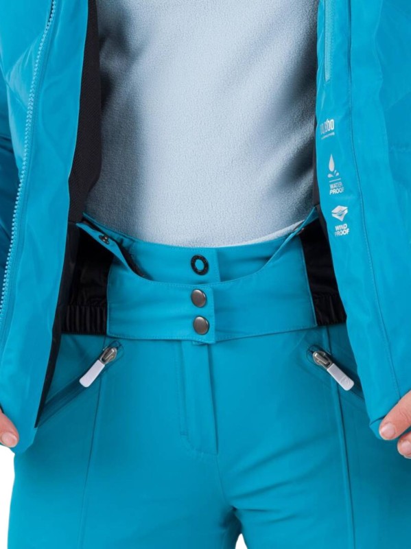 Kurtka Narciarska Rossignol damska W Staci pearly JKT turkusowa