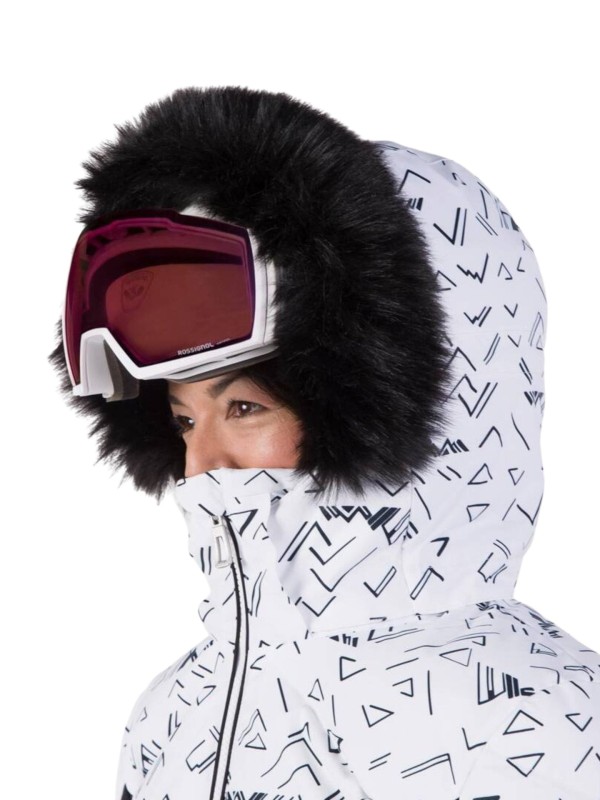 Kurtka narciarska Rossignol damska W Staci PR Puffy JKT biała