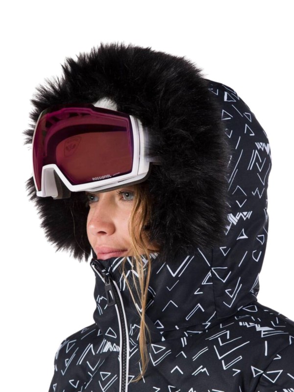 Kurtka narciarska Rossignol damska W Staci PR Puffy JKT czarna