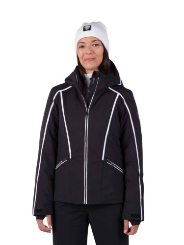 Kurtka narciarska Rossignol W Flat czarno-biała