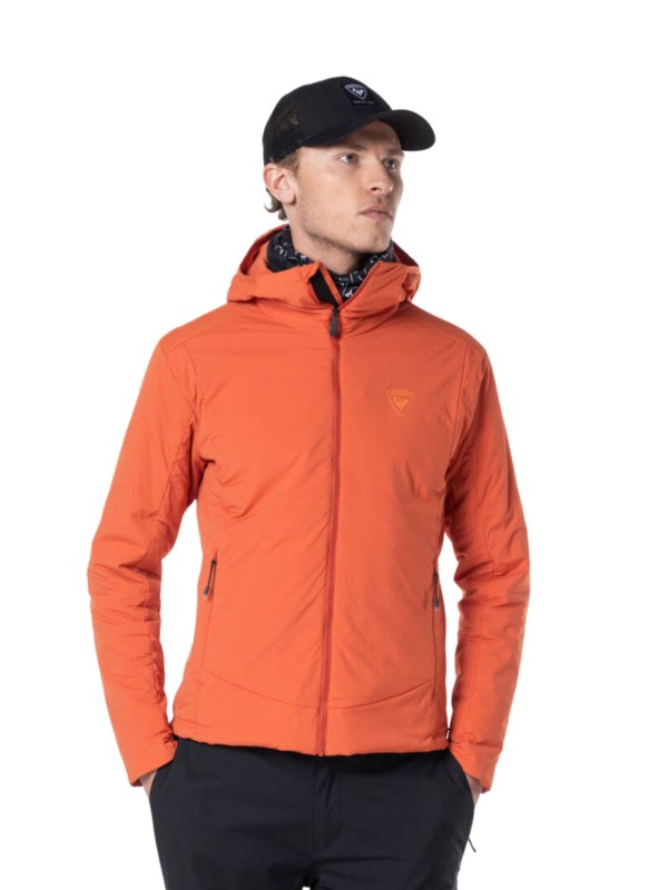 Kurtka narciarska Rossignol męska Opside Hoodie JKT pomarańczowa
