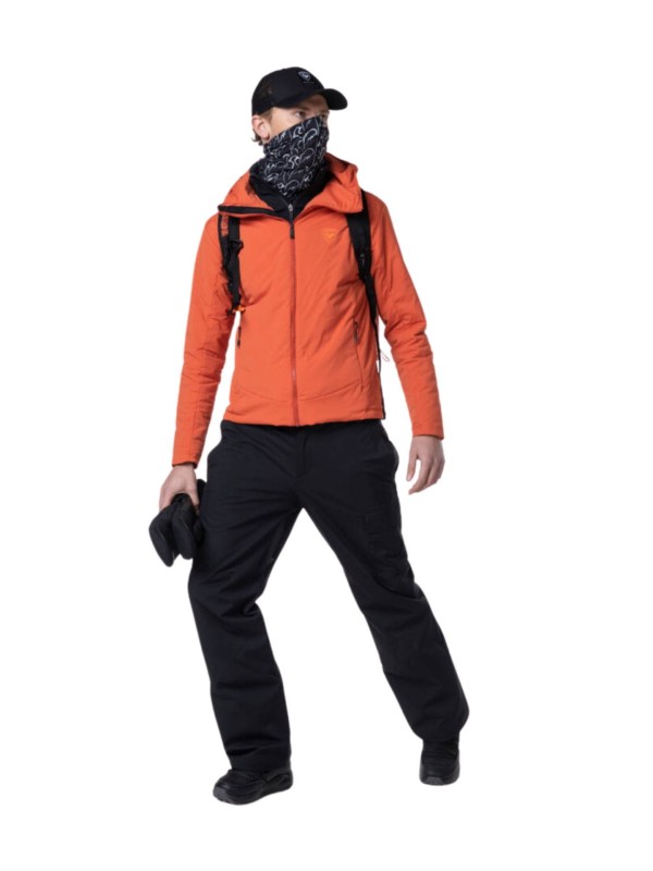 Kurtka narciarska Rossignol męska Opside Hoodie JKT pomarańczowa
