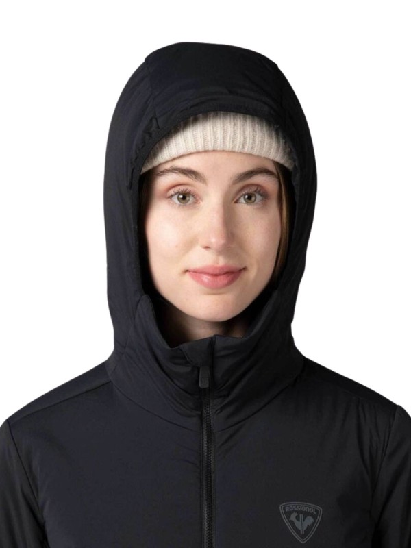 Kurtka narciarska Rossignol damska W Opside Hoodie JKT czarna