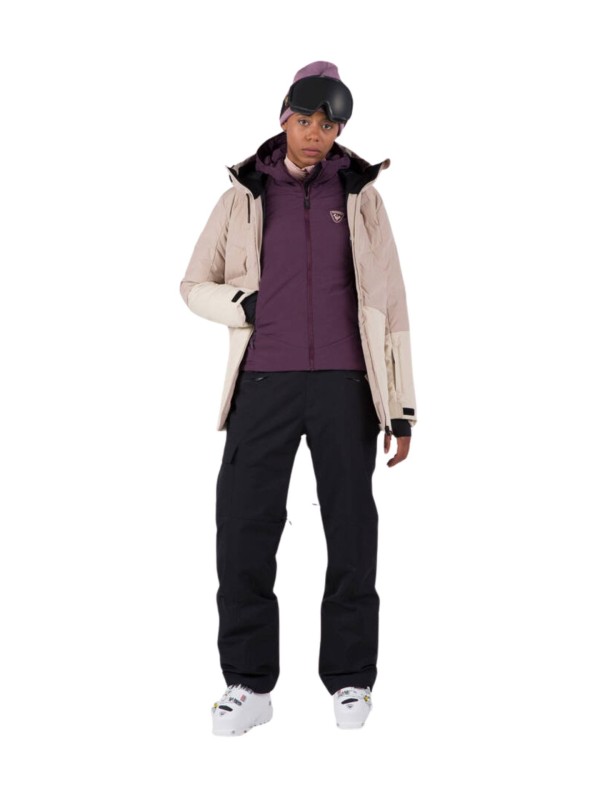 Kurtka narciarska Rossignol damska W Opside Hoodie JKT fioletowa