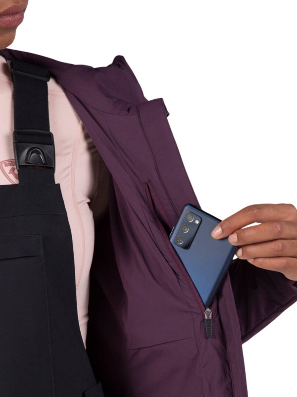 Kurtka narciarska Rossignol damska W Opside Hoodie JKT fioletowa