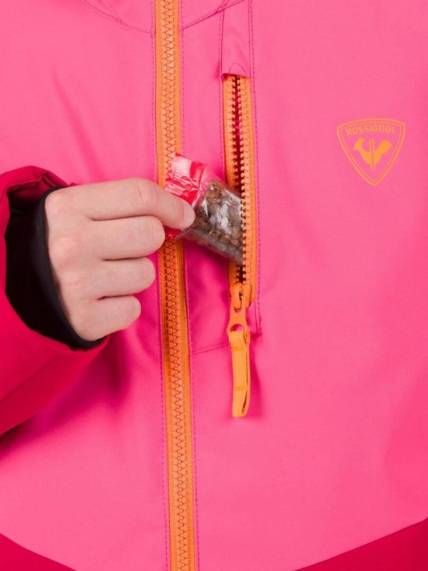 Kurtka narciarska Rossignol dziecięca JR Wispile JKT różowa
