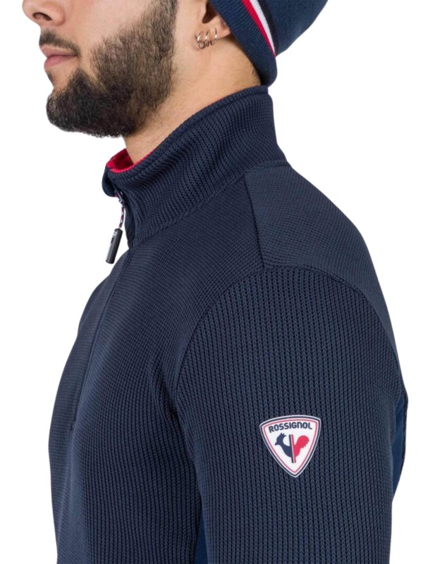 Bluza narciarska Rossignol męska Cieloalto Fleece HZ granatowa