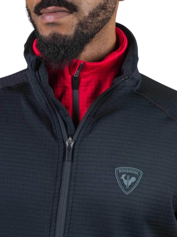 Bluza narciarska Rossignol męska Blackside Fleece FZ czarna
