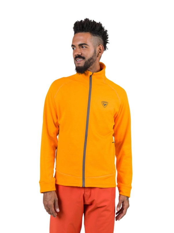 Bluza narciarska Rossignol męska Blackside Fleece FZ pomarańczowa