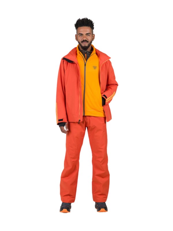 Bluza narciarska Rossignol męska Blackside Fleece FZ pomarańczowa