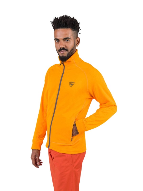 Bluza narciarska Rossignol męska Blackside Fleece FZ pomarańczowa