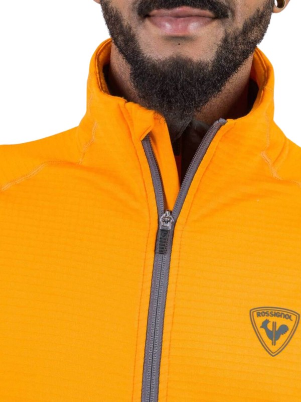 Bluza narciarska Rossignol męska Blackside Fleece FZ pomarańczowa