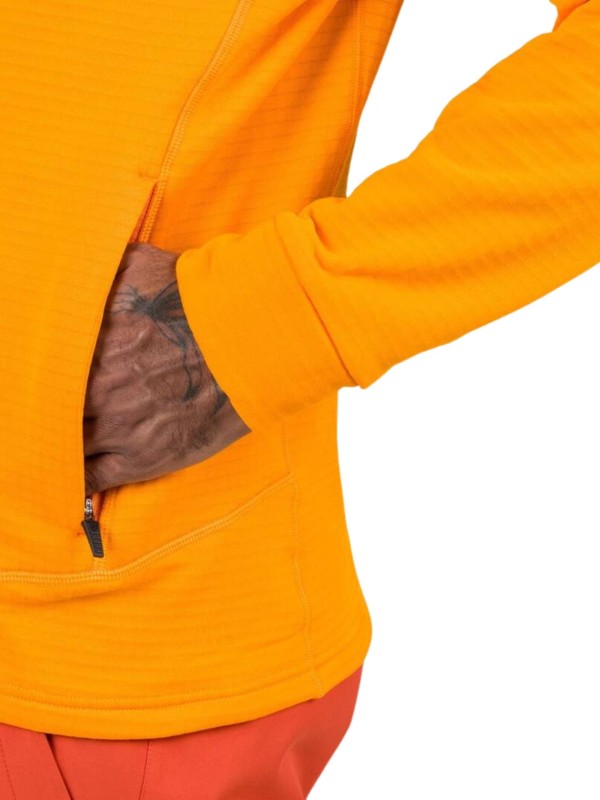 Bluza narciarska Rossignol męska Blackside Fleece FZ pomarańczowa