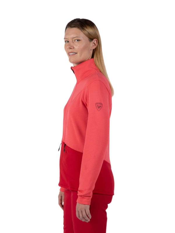 Bluza narciarska Rossignol W Blackside Fleece FZ różowa