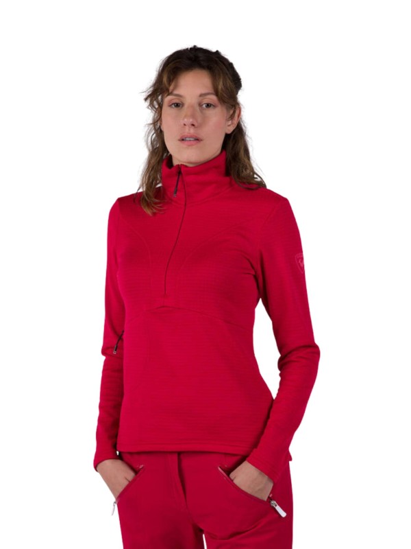 Bluza Rossignol W Blackside Fleece HZ czerwona