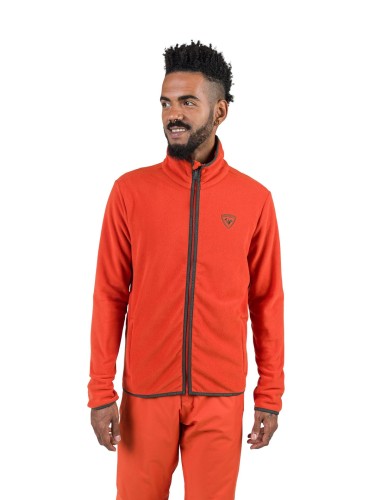 Bluza Rossignol męska Strawpile Fleece FZ pomarańczowa