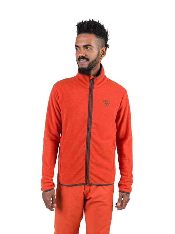 Bluza Rossignol męska Strawpile Fleece FZ pomarańczowa