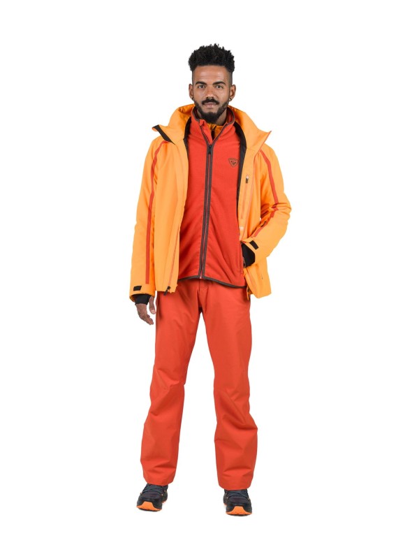 Bluza Rossignol męska Strawpile Fleece FZ pomarańczowa