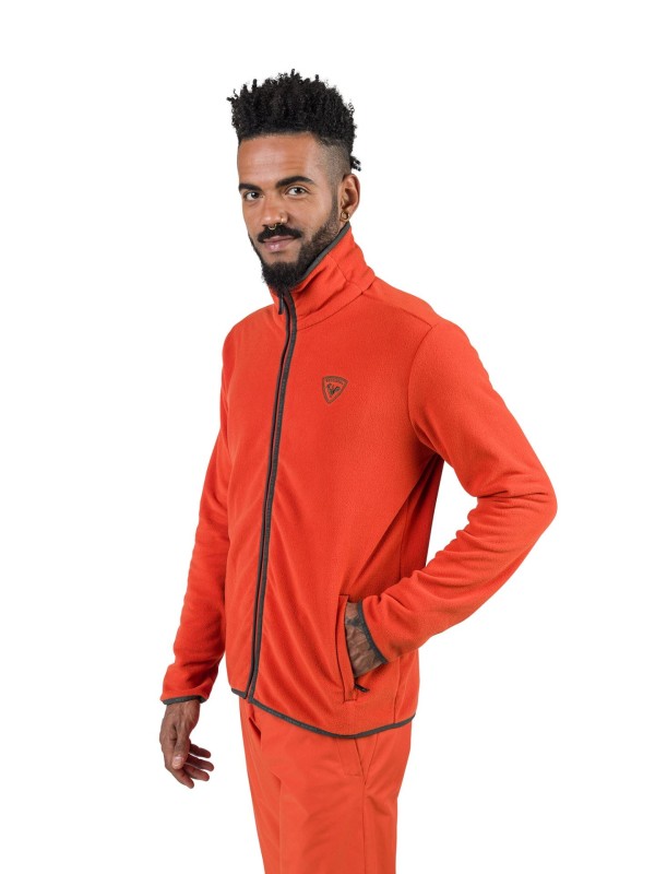 Bluza Rossignol męska Strawpile Fleece FZ pomarańczowa