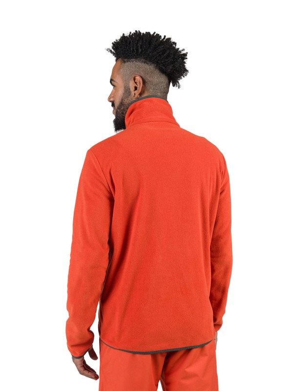 Bluza Rossignol męska Strawpile Fleece FZ pomarańczowa