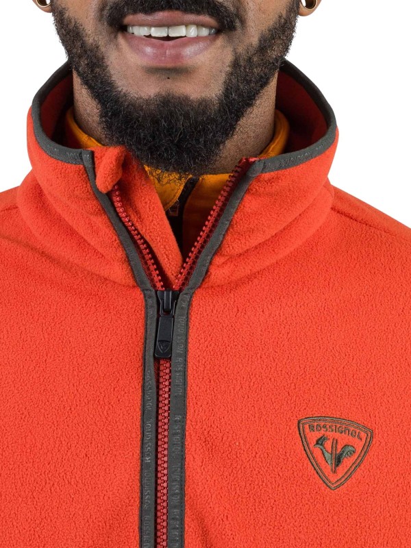 Bluza Rossignol męska Strawpile Fleece FZ pomarańczowa