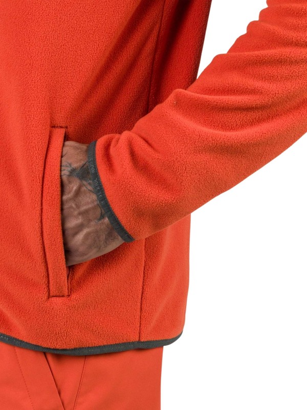 Bluza Rossignol męska Strawpile Fleece FZ pomarańczowa