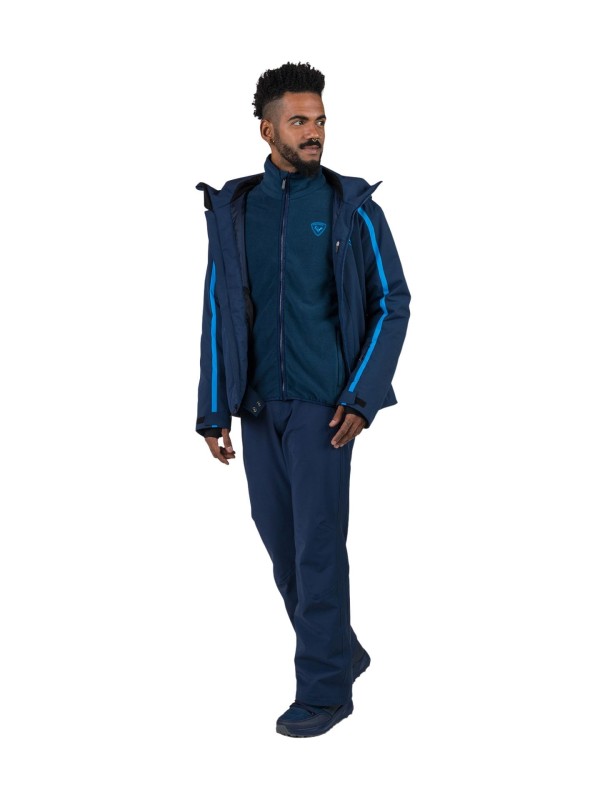 Bluza Rossignol męska Strawpile Fleece FZ granatowa