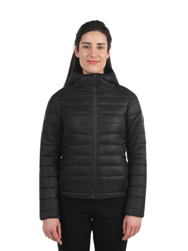Kurtka Rossignol ocieplana z kapturem damska czarna