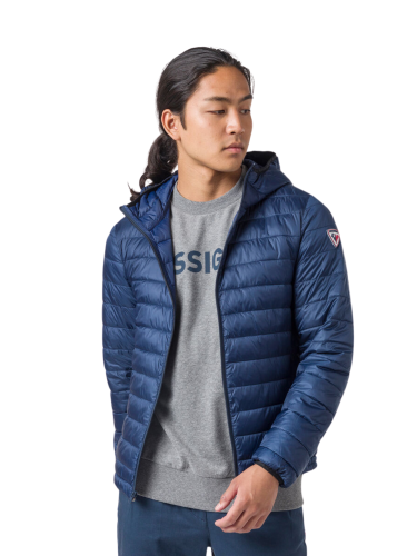 Kurtka Rossignol ocieplana z kapturem męska granatowy