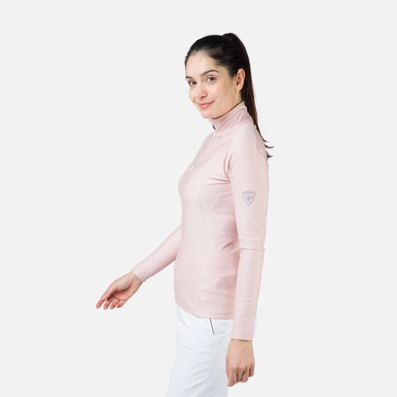 BLUZA ROSSIGNOL W CLASSIQUE 1/2 ZIP PINK