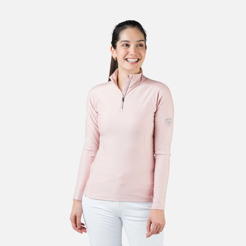 BLUZA ROSSIGNOL W CLASSIQUE 1/2 ZIP PINK