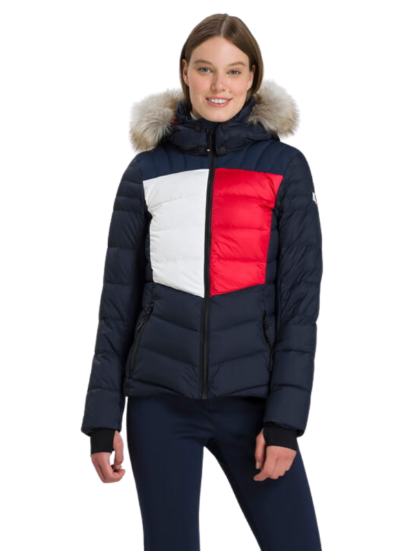 KURTKA TOMMY HILFIGER x ROSSIGNOL W FLAG E-FUR DOWN JKT