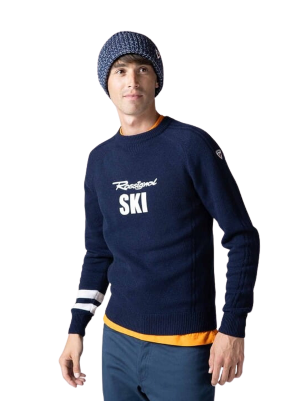 Sweter Rossignol męski Signature Knit granatowy