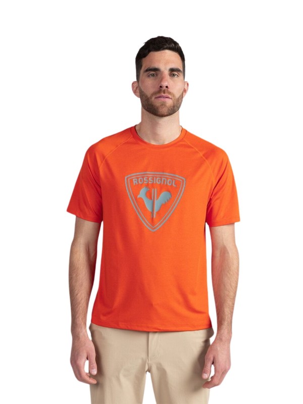 Koszulka męska Rossignol Westweg Shield pomarańczowa