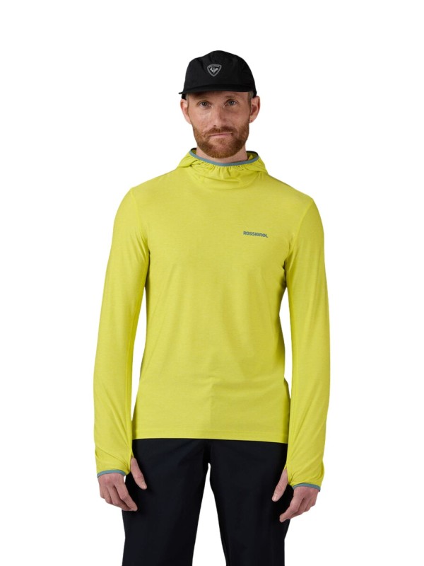 Bluza męska z kapturem Rossignol Westweg Sun żółta