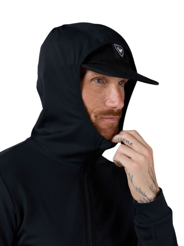 Kurtka męska z kapturem Rossignol Thin Midlayer czarna