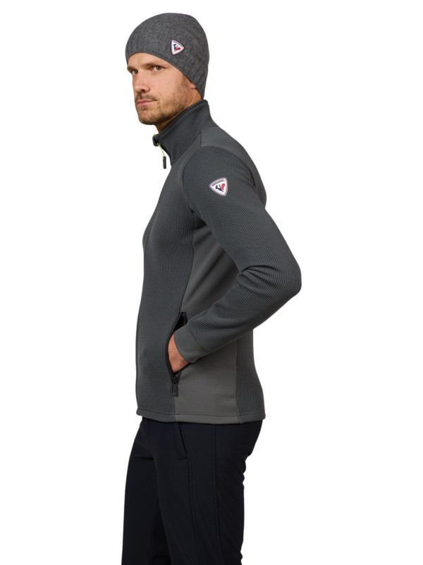 Bluza Rossignol męska Cieloalto Fleece FZ Onyx Grey
