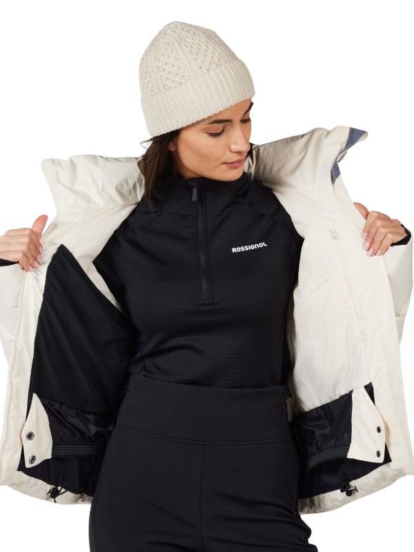 Kurtka narciarska damska Rossignol Wispile Ripstop Down Nature White