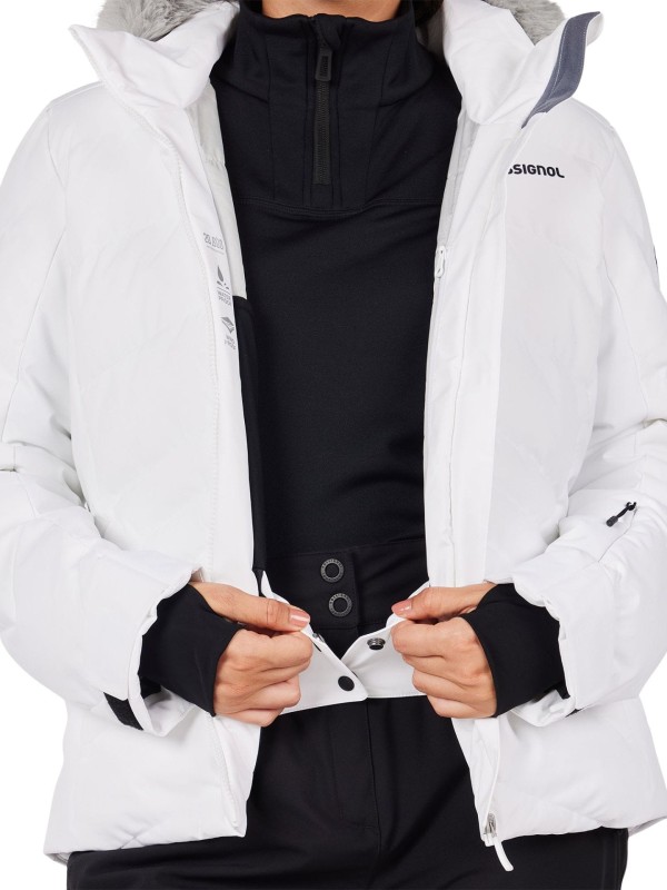Kurtka narciarska damska Rossignol Staci Insulated White