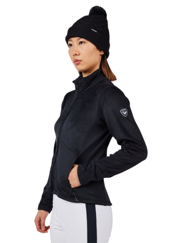 Bluza narciarska damska Rossignol Diretta Full-Zip Fleece Black
