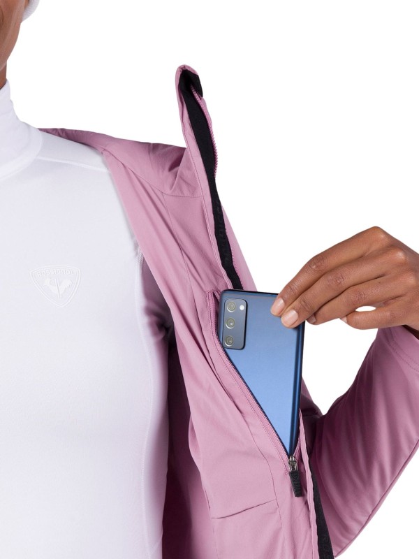 Kurtka narciarska damska Rossignol Opside Hoodie Moonlite Mauve