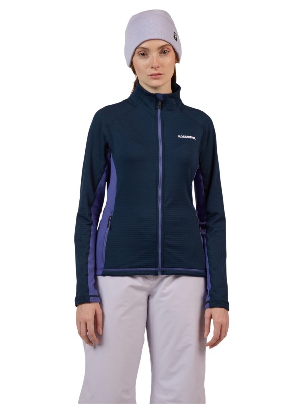 Bluza narciarska damska Rossignol Blackside Mix Full-Zip Fleece Future Blue