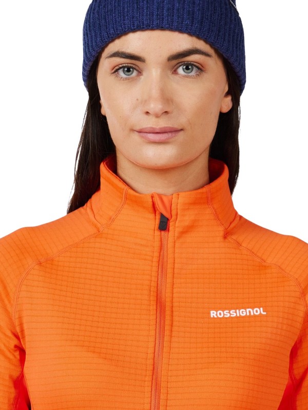 Bluza narciarska damska Rossignol Blackside Mix Full-Zip Orange Flame