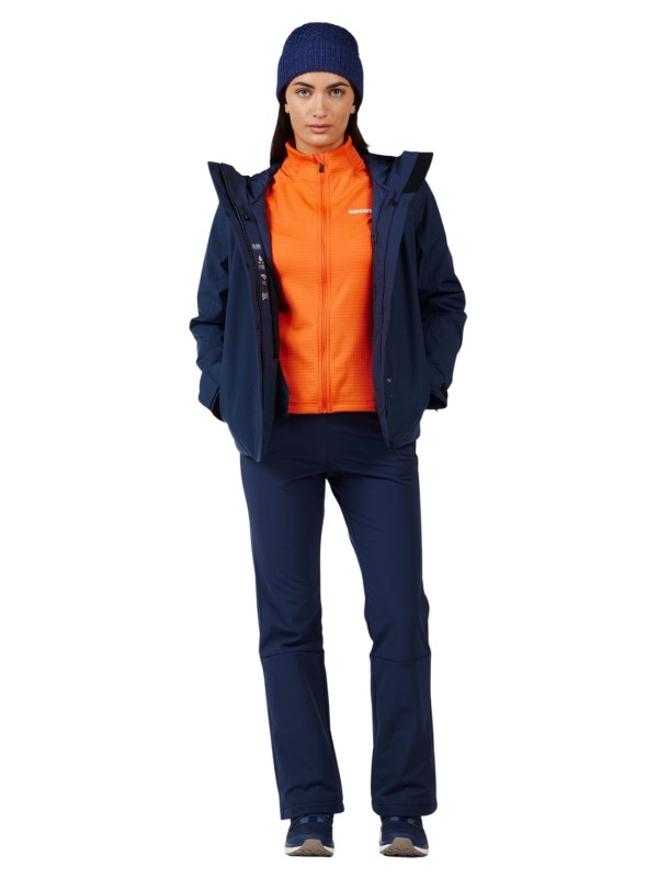 Bluza narciarska damska Rossignol Blackside Mix Full-Zip Orange Flame