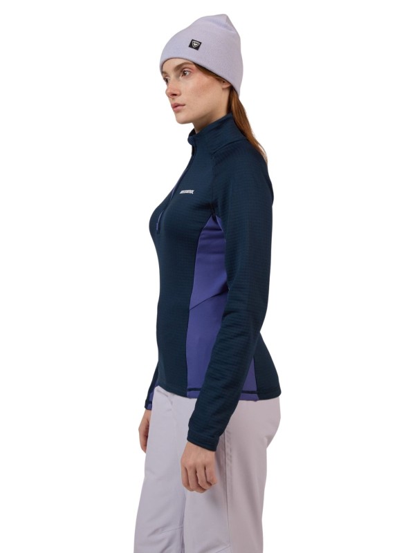 Bluza narciarska damska Rossignol Blackside Mix Half-Zip Fleece Future Blue